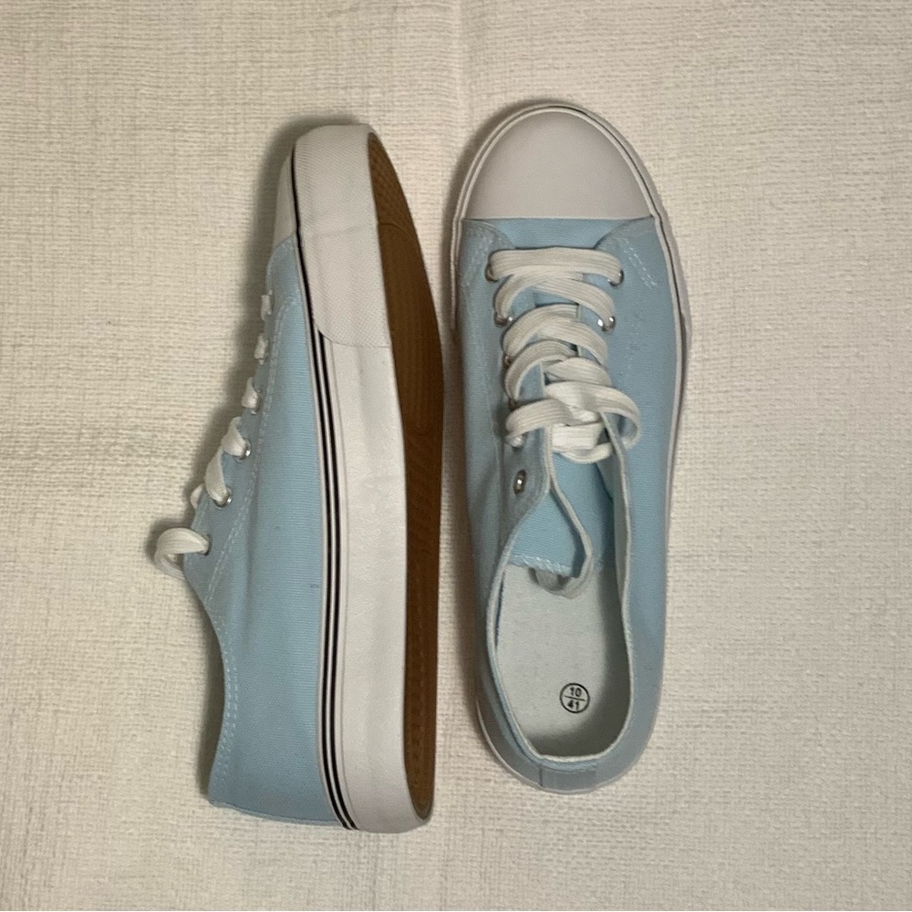 Light Blue Canvas Sneakers